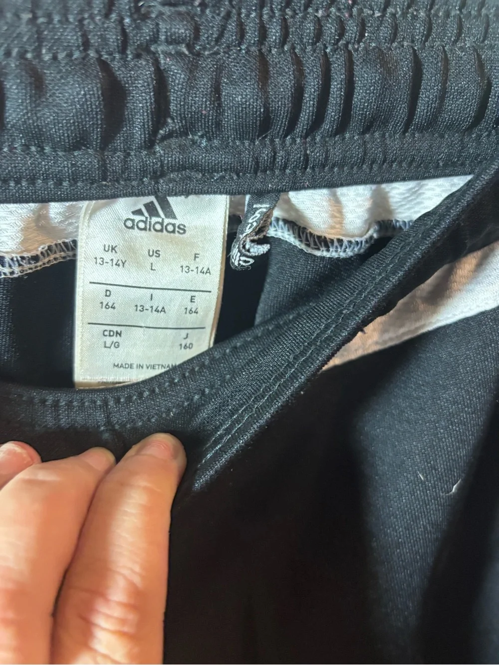 adidas Black Joggers with White Side Stripes